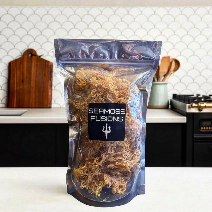 8oz Dried St. Lucia Wildcrafted Gold Raw Sea Moss