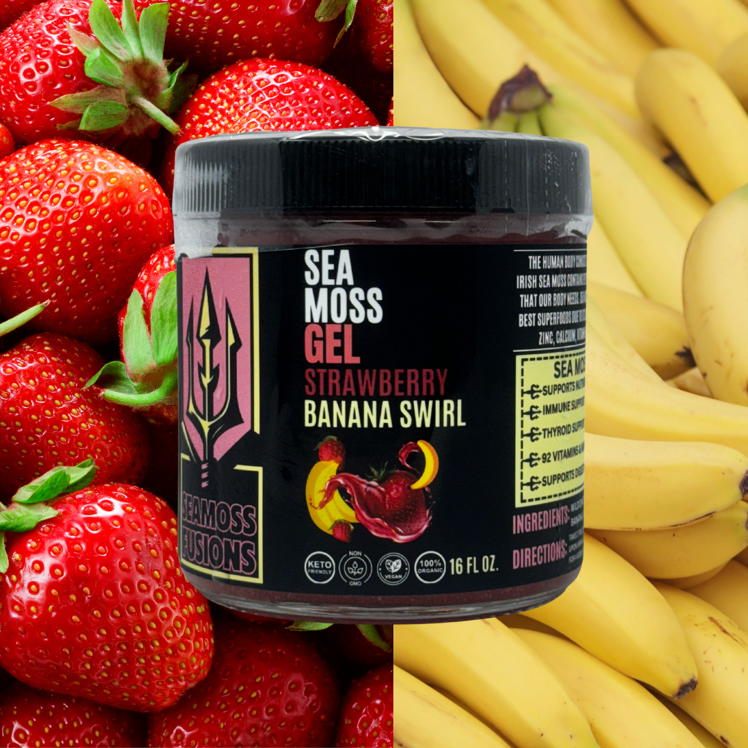 STRAWBERRY BANANA SWIRL SEA MOSS GEL — Sea Moss Fusions